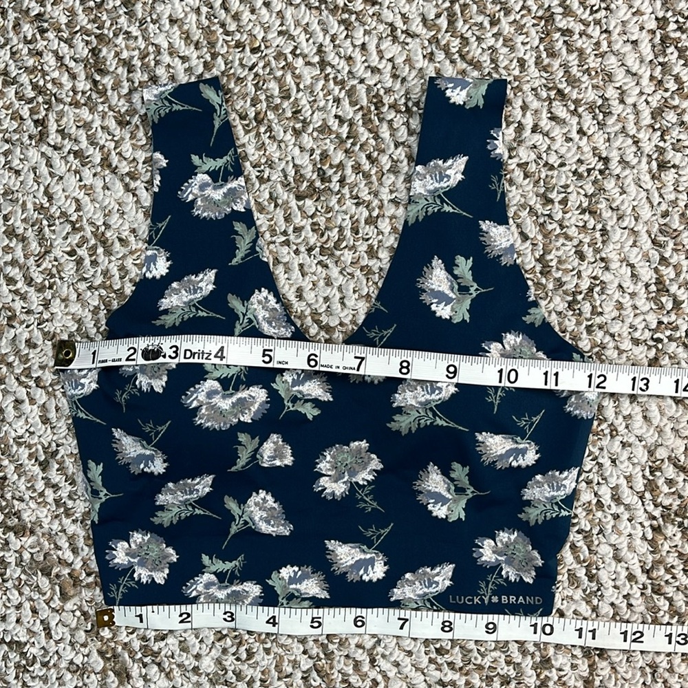 LUCKY BRAND BRALETTES SET OF 2 FLORAL AND OFF WHITE SEEMLESS SIZE SMALL NWOT - Picture 13 of 14